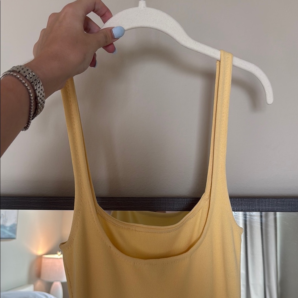 STAUD Yellow Ribbed Maxi Sundress - Picture 3 of 3